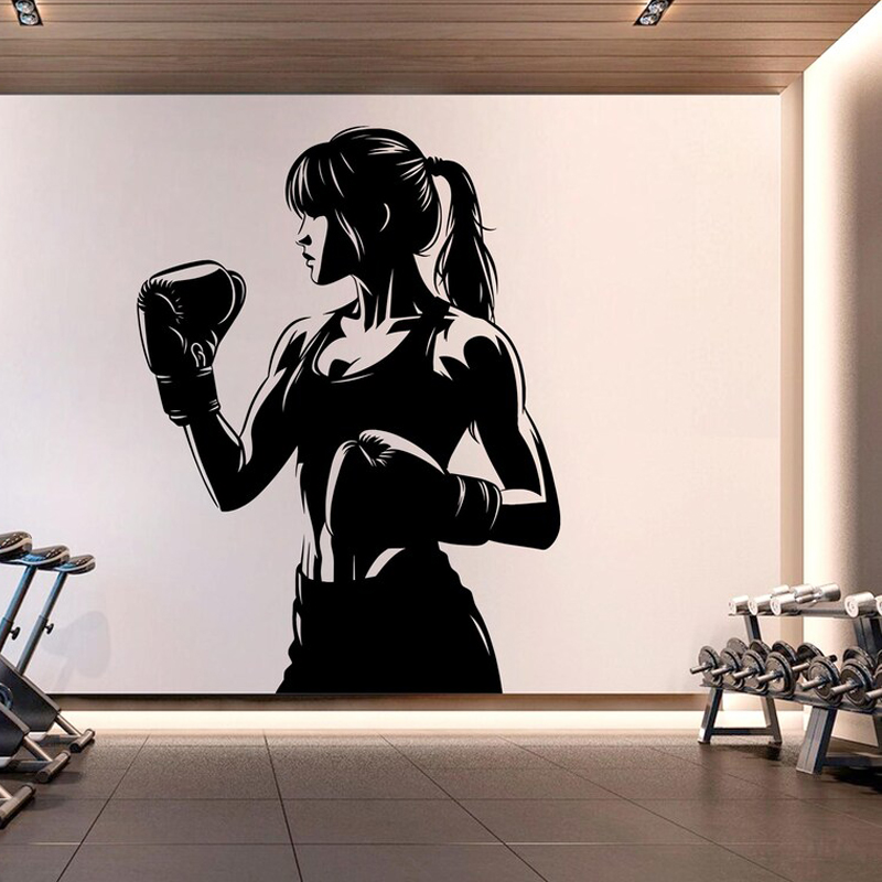 Home Gym On Wall - Calcomanía de pared de gimnasio para