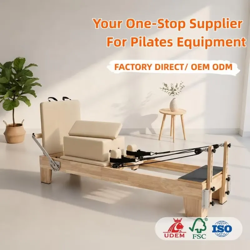 Home Gym Body Solid - Máquina de Pilates Reformer de Madera