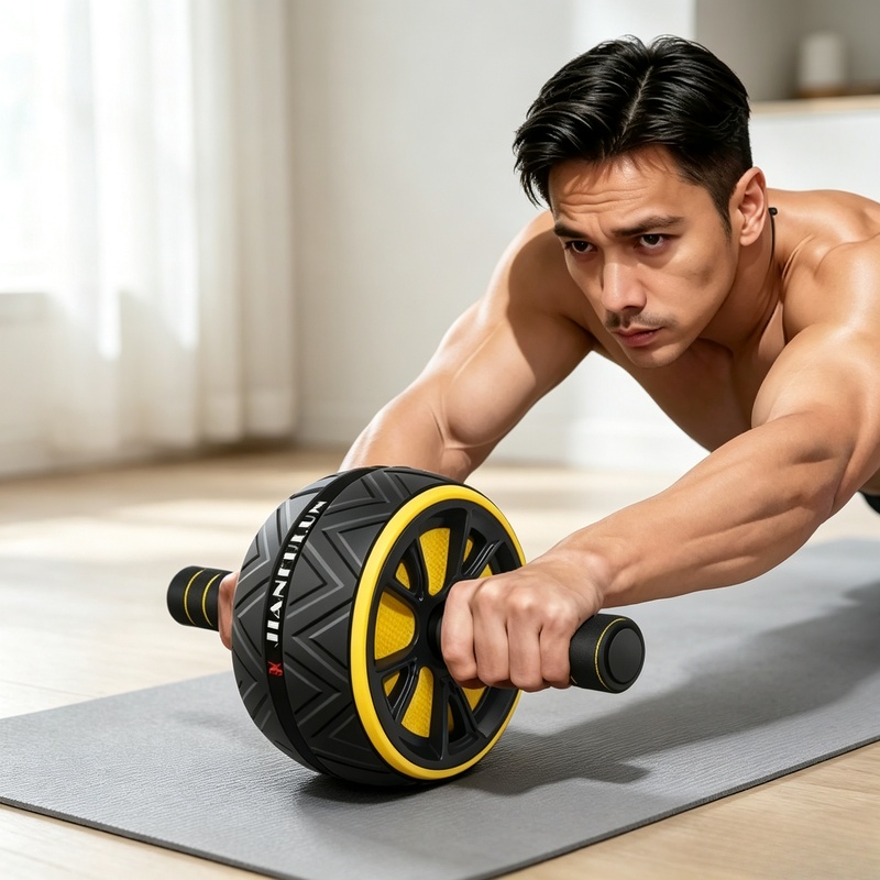 Ab Roller Wheel - Rueda Abdominal con Agarre Antideslizante, Entrenador