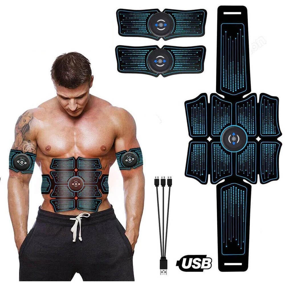 Home Gym Essentials - Estimulador Muscular Abdominal EMS, Masajeador Eléctrico