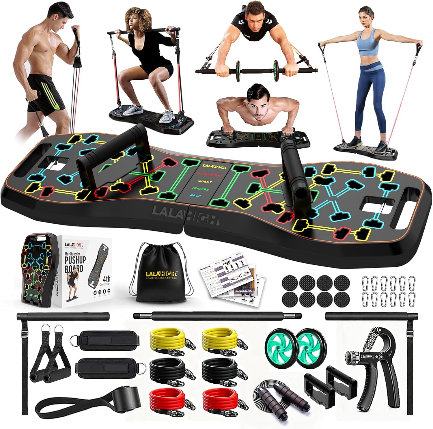 Ab Roller Wheel - Tabla de Push-Up LALAHIGH, Equipo de