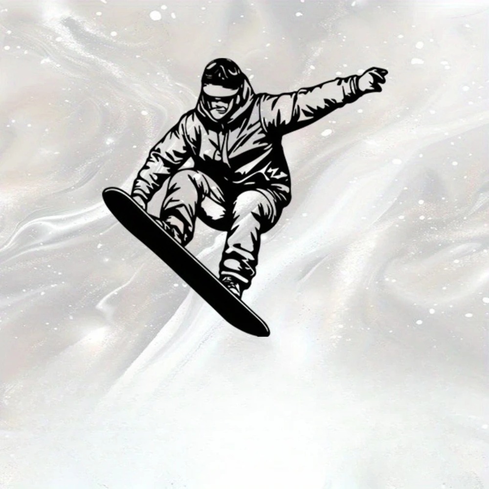 Home Gym Outdoor Ideas - Escultura de Metal de Snowboard, Decoración