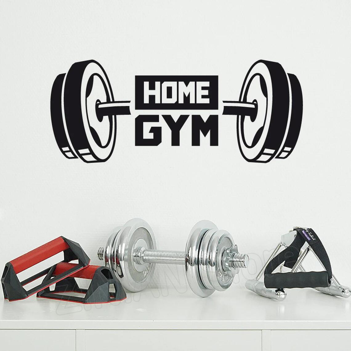 Home Gym On Wall - Fitness decoración de gimnasio en casa