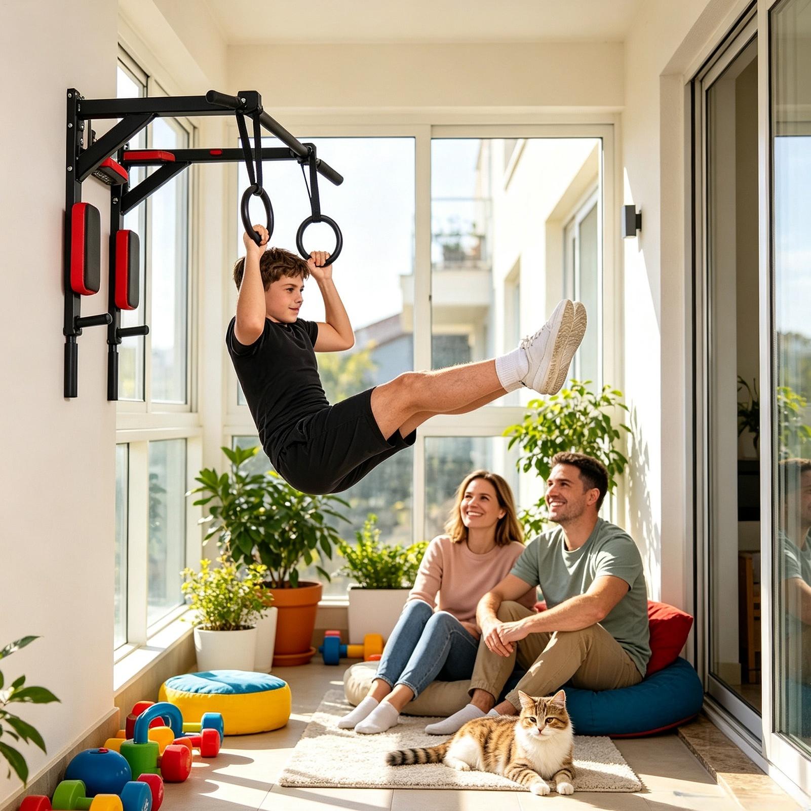 Barra de dominadas multifuncio - Home Gym On Wall reseña y precio