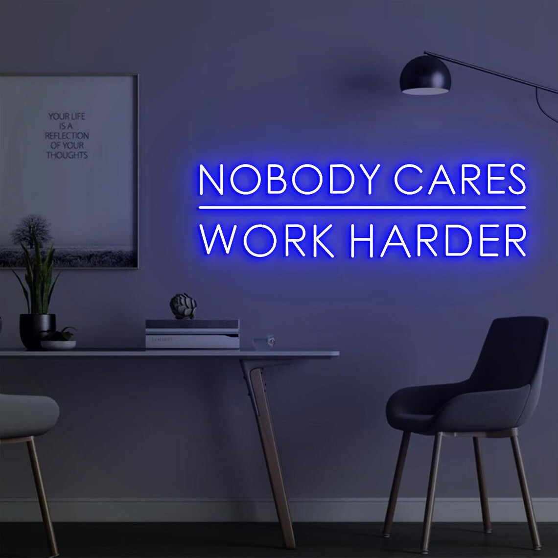 Letrero de Neón 'Nobody Cares  - Home Gym Outdoor Ideas reseña y precio