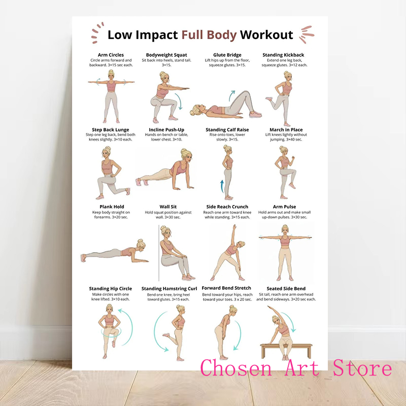 Póster con horario de ejercici - Home Gym On Wall reseña y precio