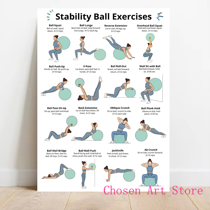 Póster con horario de ejercici - Home Gym On Wall reseña y precio