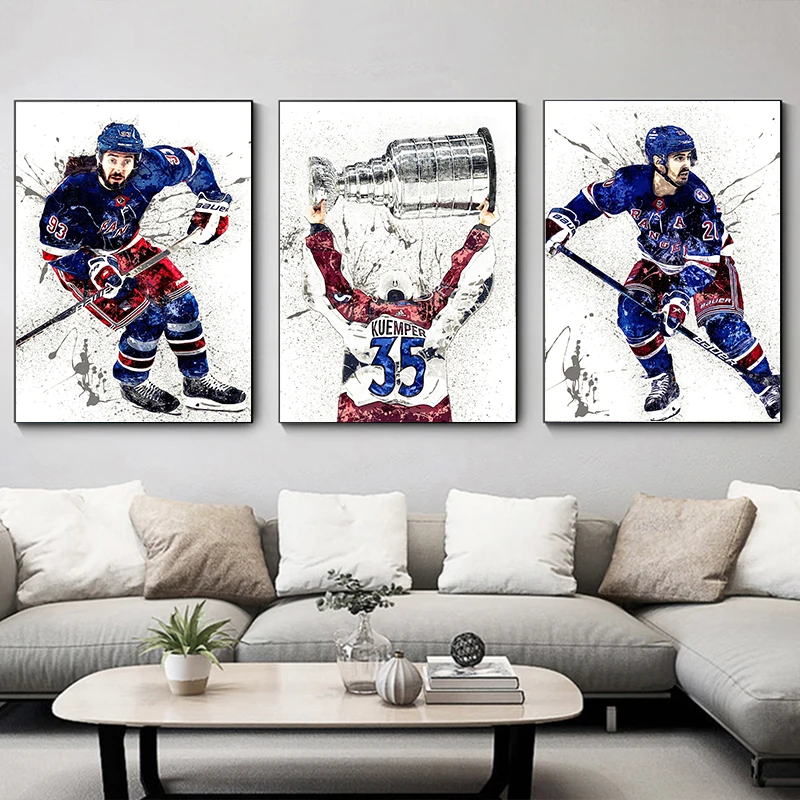 Abstract Ice Hockey Portrait S - Home Gym On Wall reseña y precio