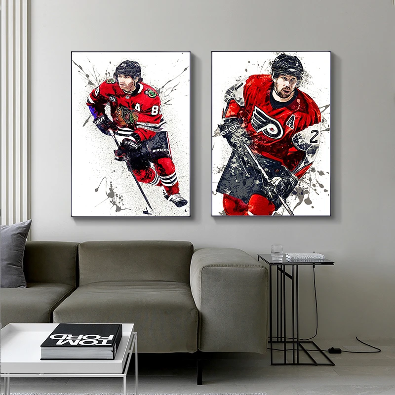 Abstract Ice Hockey Portrait S - Home Gym On Wall reseña y precio