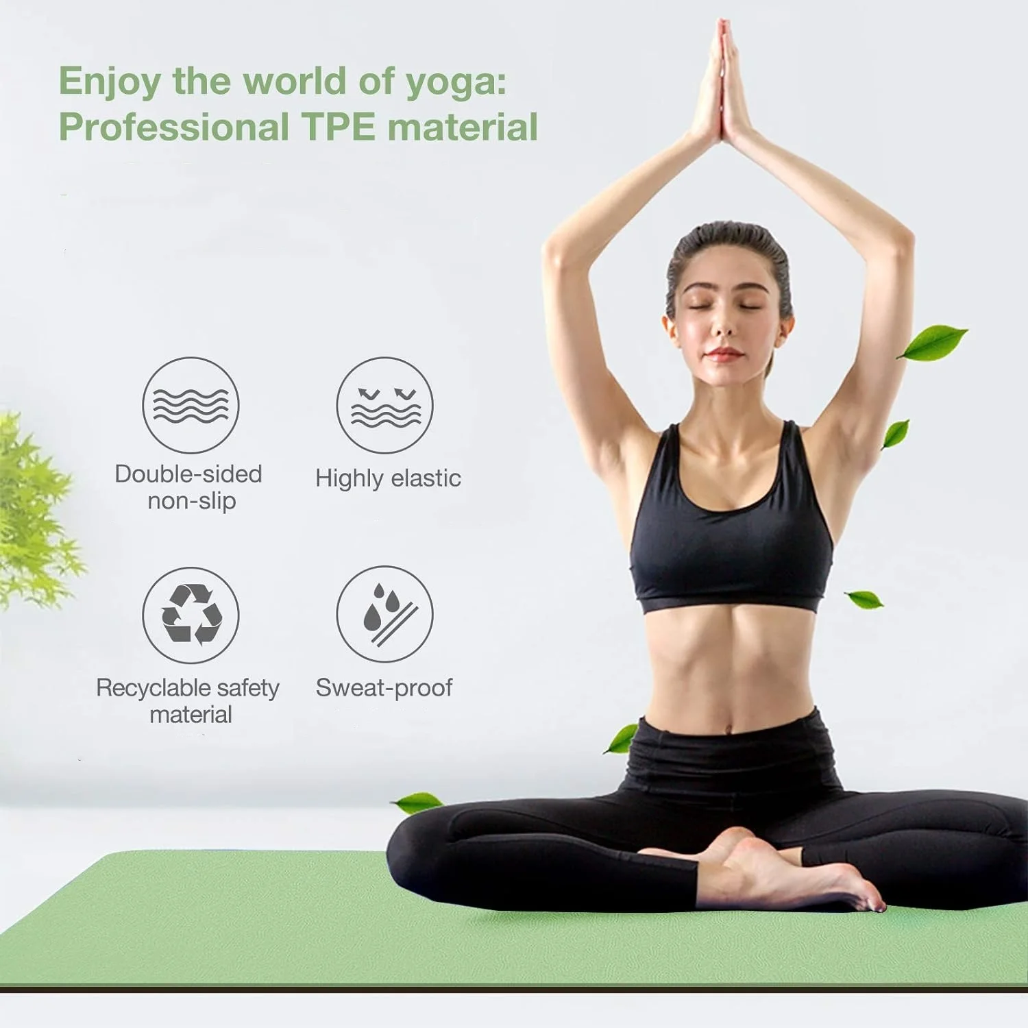 La estera de yoga TPE es ecoló - Gymnastics Mat Thick reseña y precio