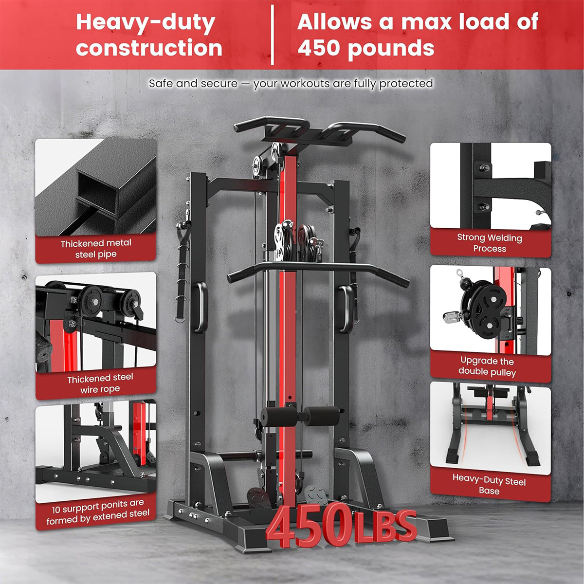 Máquina de Gimnasio Pooboo par - Home Gym Workout Equipment reseña y precio
