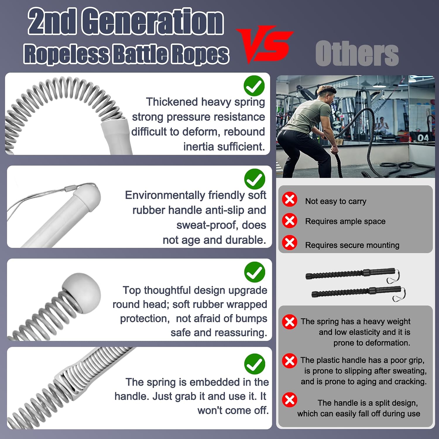 Cuerdas de resistencia sin cab - Home Gym Workout Equipment reseña y precio