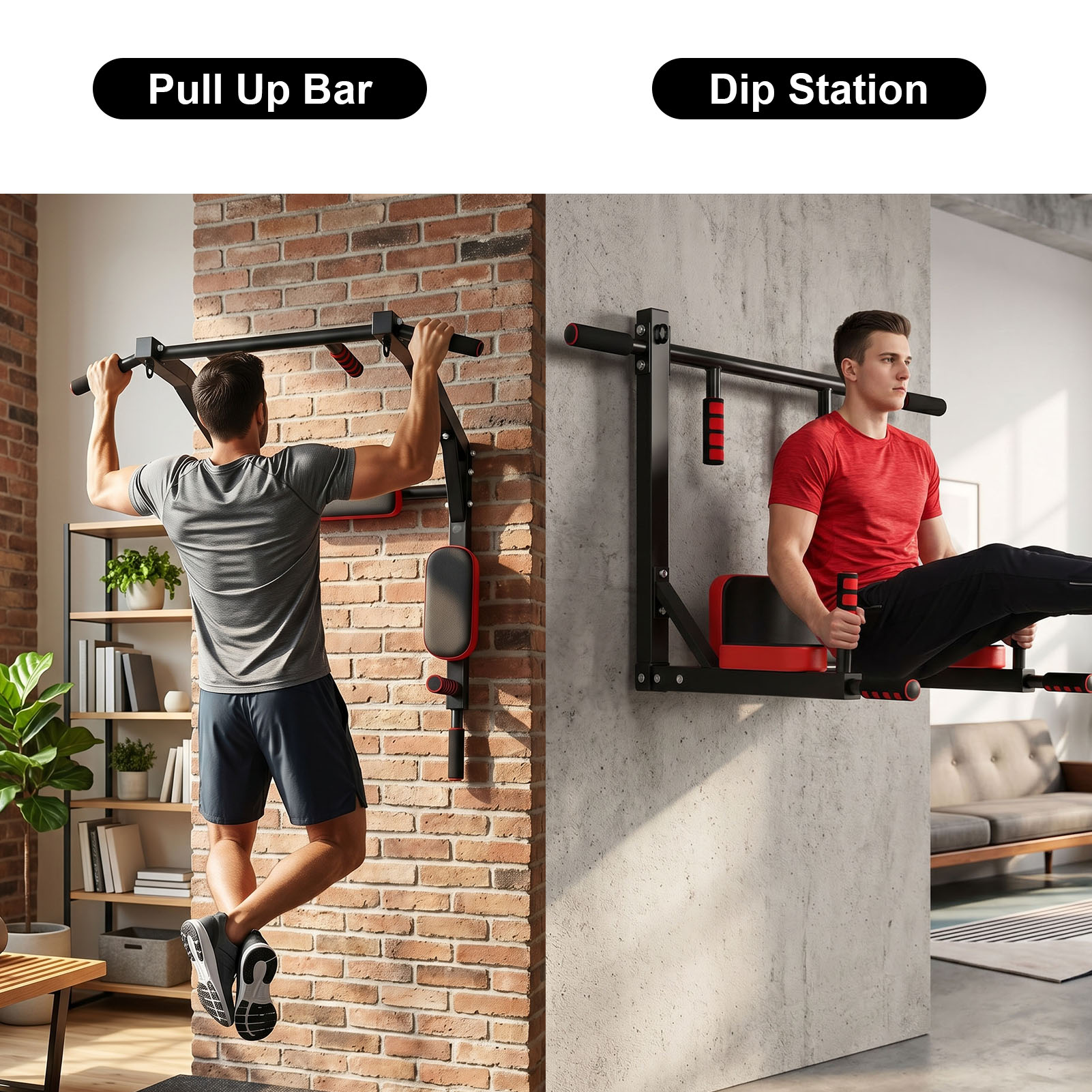 Barra de dominadas de pared, e - Home Gym On Wall reseña y precio