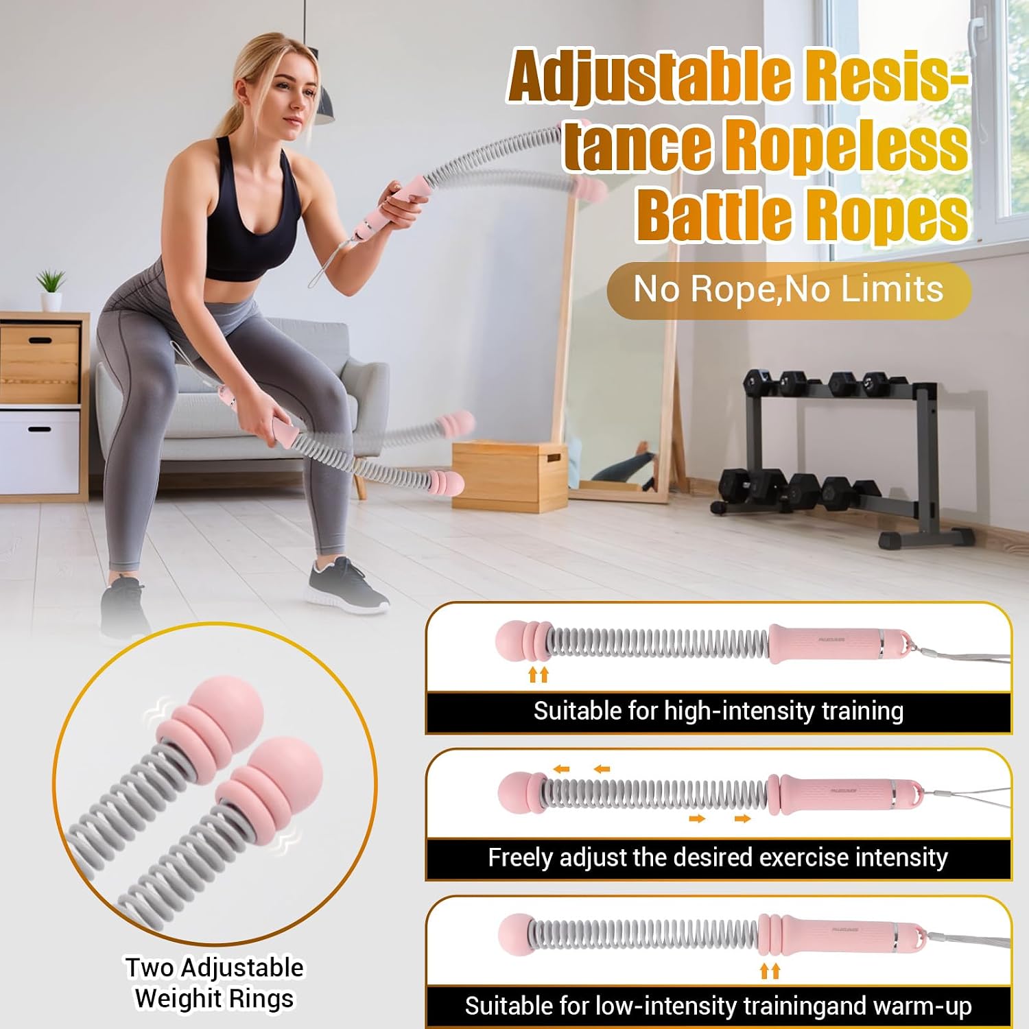 Cuerdas de Batalla Portátiles  - Home Gym Workout Equipment reseña y precio