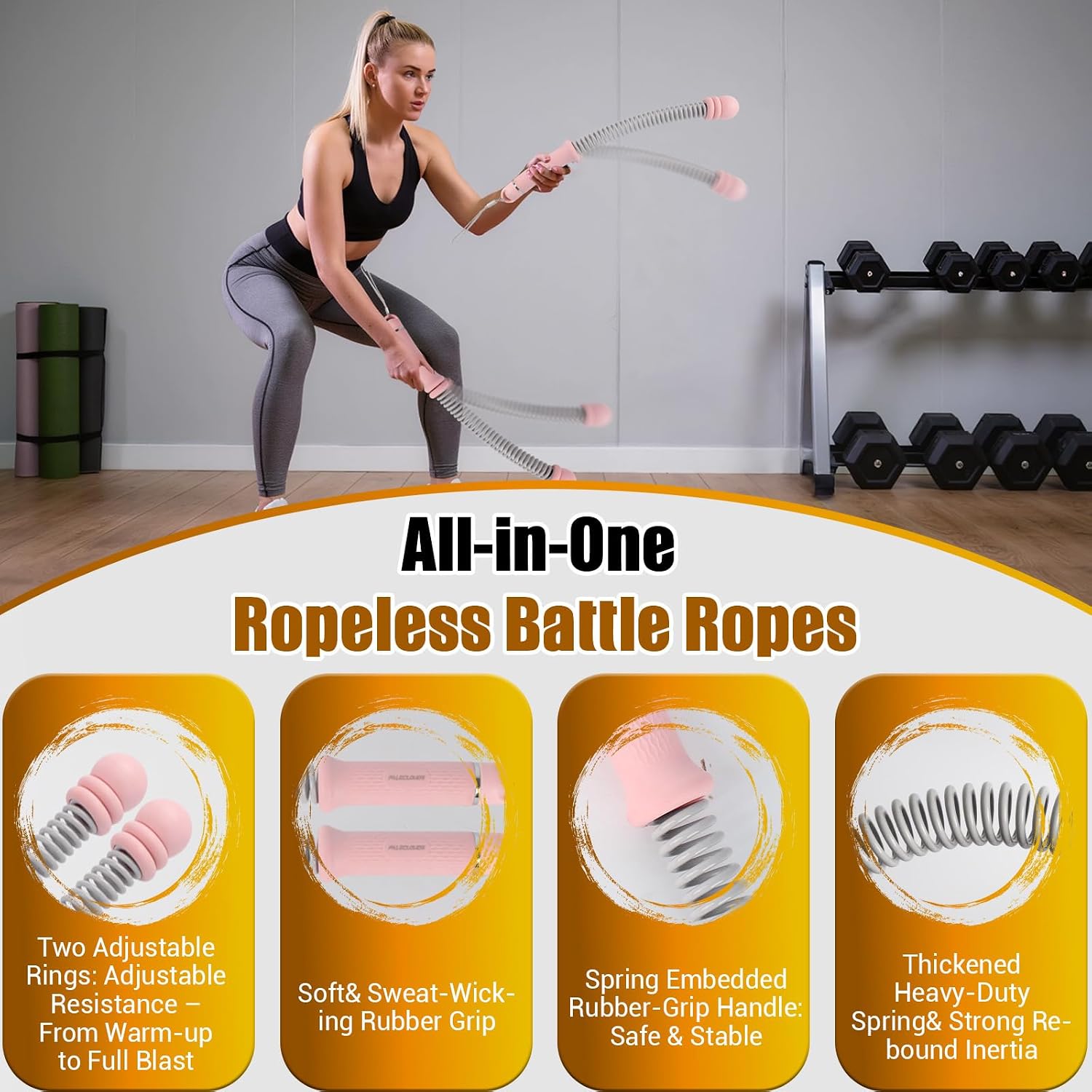 Cuerdas de Batalla Portátiles  - Home Gym Workout Equipment reseña y precio