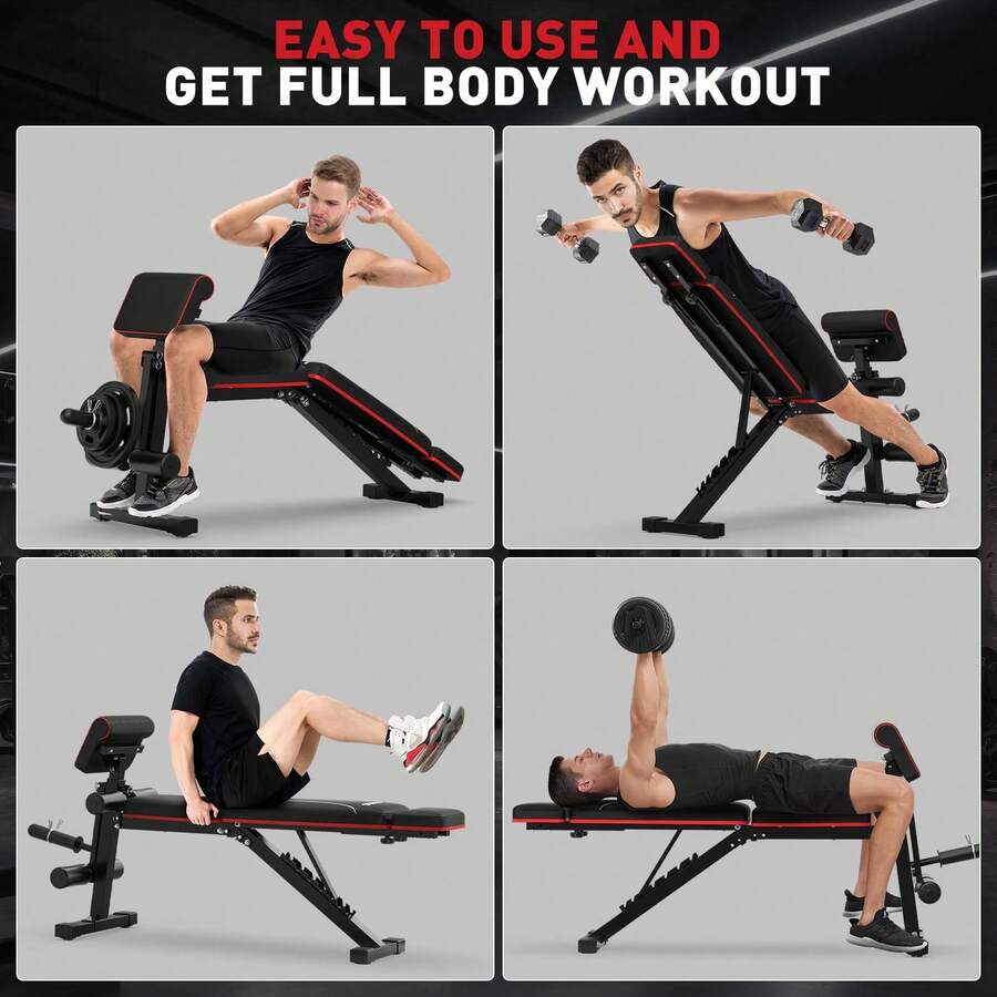 Banco de pesas ajustable en 7  - Home Gym Full Setup reseña y precio